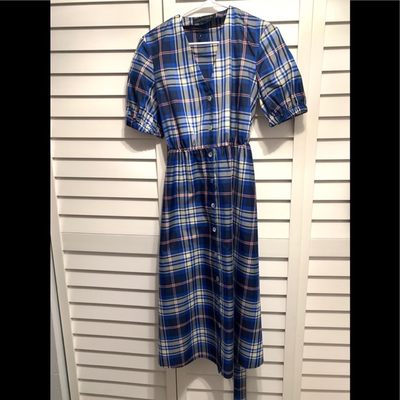 Zara Blogger Favorite Plaid Tie Dress - Picture 2 of 5